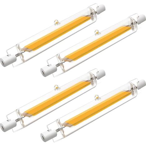 Lot de 4 Ampoules LED R7s 118mm, 10W COB, Blanc Chaud 3000K, Variateur Compatible, Éclairage Longue Durée (1/5)