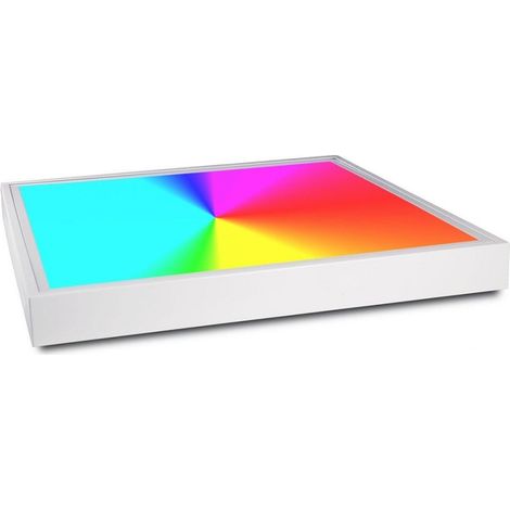Trade Shop - 94W LED DECKENLEUCHTE RGB+4000K RGBW 24V CHROMOTHERAPIE DECKENLAMPE 62X62CM - (1/5)