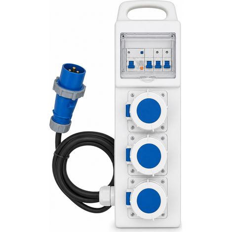 Coffret Prise Industrielle IP44 Préassemblé pour Extérieur 2 m (1/5)