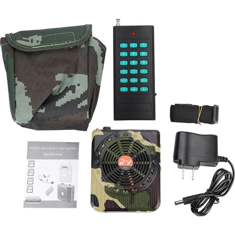 Haut-parleur Amplificateur d'Appel pour Chasse au Leurre avec Télécommande Camouflage Extérieur (1/5)