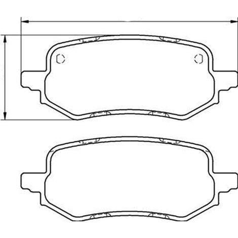KIT PASTIGLIE FRENO POSTERIORI compatibile con FORD PUMA / PASTIGLIE FRENANTI AUTO OEM P 24 237, / SOSTITUZIONE DIRETTA / BASSA POLVERE / SILENZIOSO (1/4)