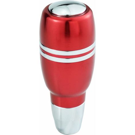Gear Knob with Button Aluminum Alloy Gear Shift Head for Auto Car Red (1/5)