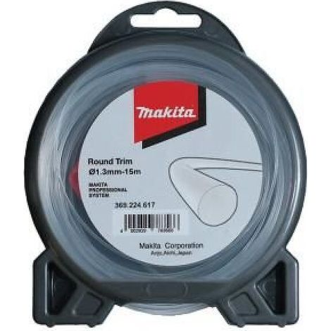 Makita 369224807 runder weißer Draht-Freischneider Kantenschneider 1,3 mm 15 m