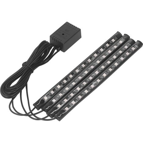 Ruban LED RGB 8 couleurs 48 LEDs bandeau lumineux commande vocale pour déco fête éclairage 12V DC (1/5)