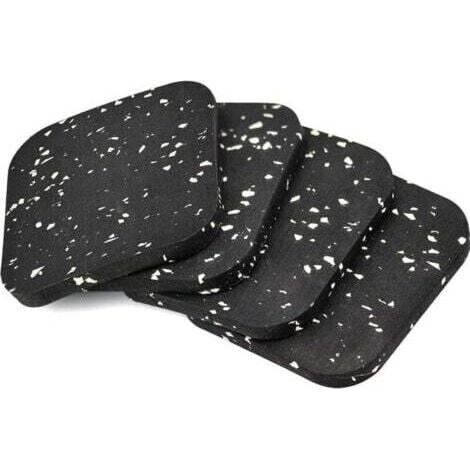 4 Pièces Antiderapant Patin en Caoutchouc 110x110x10mm Tampon Caoutchouc Patins Antidérapants Meuble pour Meubles lit Machine à Laver et sèche-Linge (1/4)