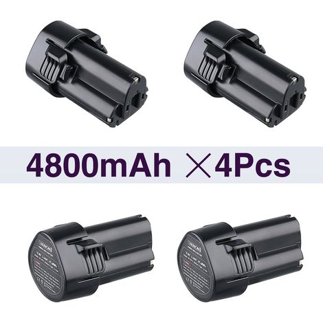 4 Stück BL1013 4,8Ah 10,8V Lithium-Ionen Ersatz für Makita 10,8V Akku BL1013 BL1014 DF030D DF330D LCT203W TD090D Kompatibel mit Makita Akku 10,8V 194550-6 194551-4 194588-1 195332-9 Werkzeuge (1/4)