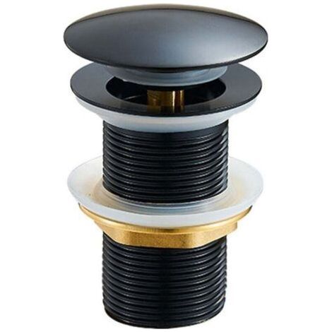 Universal drain plug without overflow Plug, XU, black drain Pop Up Drain plug for sink - (1/2)