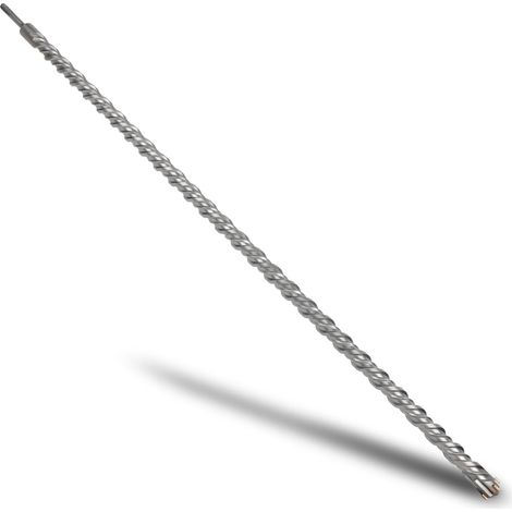 Foret SDS Plus 25 x 1200 mm - Foret à béton avec 4 tranchants en carbure et double hélice - Foret pour marteau perforateur - Pour béton, pierre, pierre naturelle (1/5)