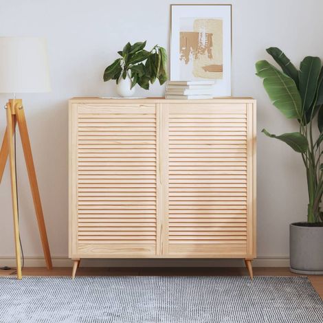 Portes d'armoire à lattes, lot de 2, 99,3 x 59,4 cm, bois massif