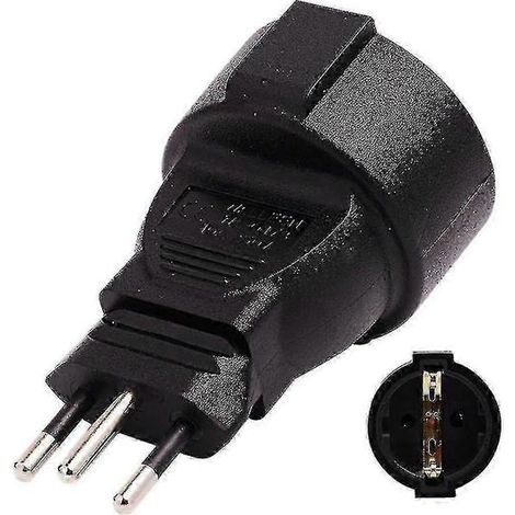 Adaptateur secteur suisse 16 A 250 V à 3 broches, prise mâle-femelle standard UE (1/5)
