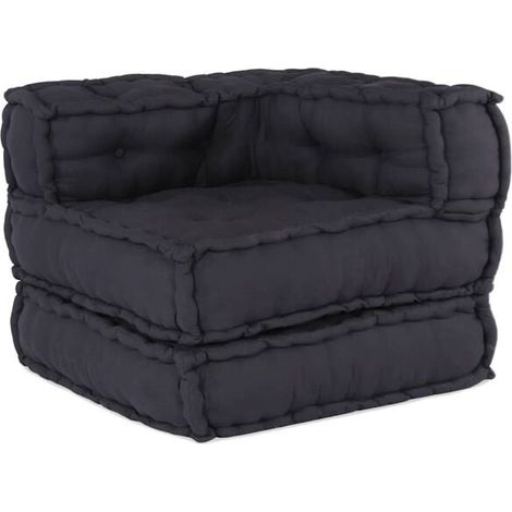 Canapé modulable gris anthracite, 70x70x54 cm, revêtement en tissu (1/5)