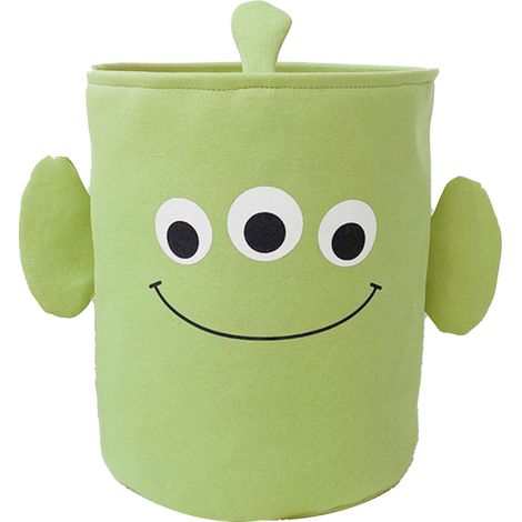 Panier de Rangement Pliable Monstre Vert Imperméable 35x40cm - Organisateur Jouets Salon Chambre (1/5)