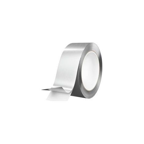 Lot de 10 rubans adhésifs en feuille d'aluminium de 2 mil d'épaisseur, avec doublure, résistant à 250 degrés, 15 m x 50 mm (argenté)