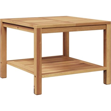Couchtisch mit Speicher Braun 60 x 60 x 45 cm Massivholz Teak vidaXL