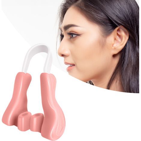 Redresseur Nasal Nocturne en Silicone Doux - Correcteur de Nez Rose pour Améliorer la Respiration