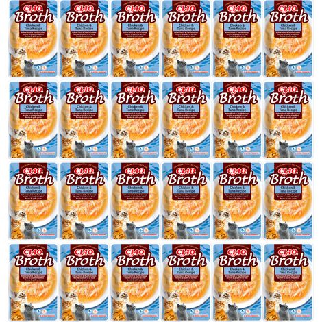 INABA CIAO cibo umido per gatti prelibatezza Brodo di pollo e tonno 24x40g (1/2)