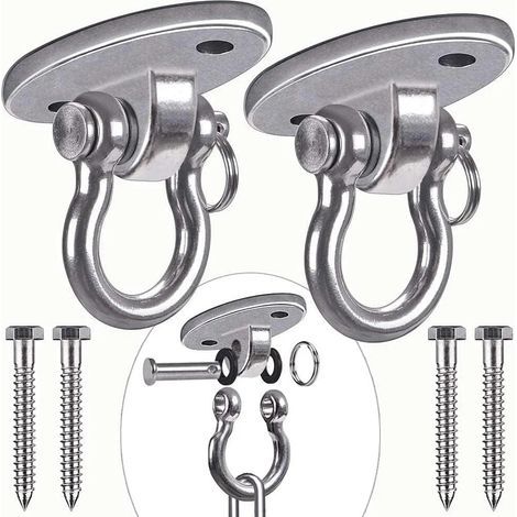 Support et fixation pour hamac2 Pièces 304 Acier Inoxydable Lourds Crochet De Plafond, Crochets de Suspension, Yoga, hamac, Chaise accrochante (1/5)