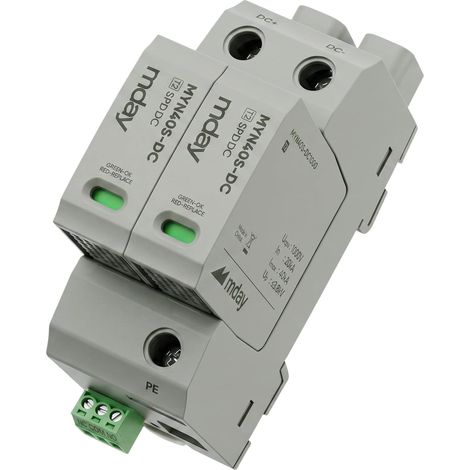 Parafoudre PV DC 1000V 2P pour Autoconsommateurs et Électriciens, Évite Le Grillage des Onduleurs par la Foudre, avec Contact de Télésignalisation (1/5)