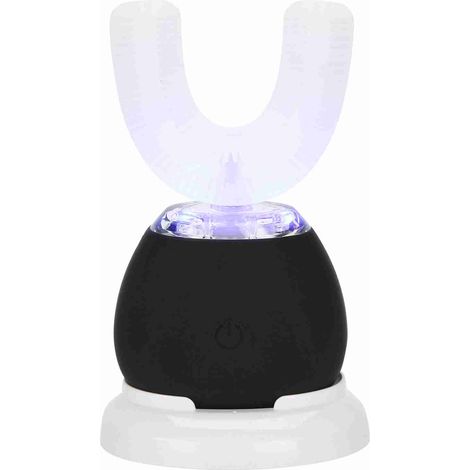 Brosse à dents électrique ultrasonique intelligente en forme de U pour enfant et adulte (noire) (1/5)