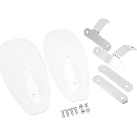 Protège-mains Moto Transparent 2 Pièces, Garde-Mains Anti-Vent Froid avec Vis Droites 10mm, Compatible Motos Chopper Wagon (1/5)