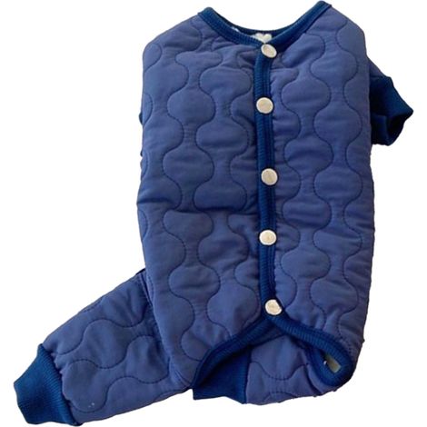 Vêtements d'hiver pour chien veste chaude à 4 pattes épaissie vêtements pour animaux de compagnie confortables pour chiens de petite taille bleu M (1/5)