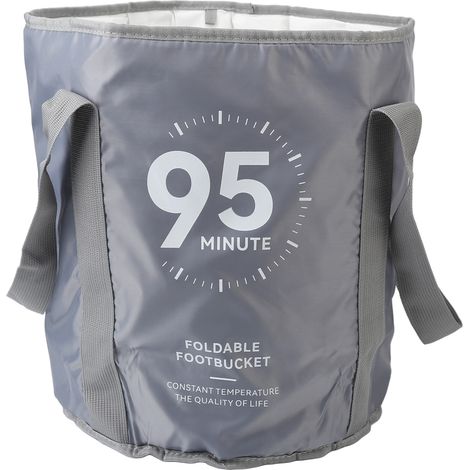 Baquet pliable pour bain de pieds, grande taille, portable et repliable, idéal pour spa à domicile et voyages, gris (1/5)