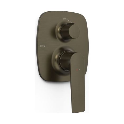 Pièce apparente pour boîtier encastré Rapid‑box 2 voies Loft Noir bronze - TRES 22228101KMB