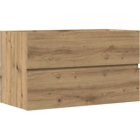 Maison Exclusive - Bad-Hängeschrank Artisan-Eiche 80x38,5x45 cm H (1/5)