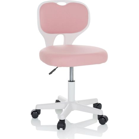 Kinderdrehstuhl / Kinderschreibtischstuhl KIDDY TOP W Stoff rosa hjh OFFICE (1/5)