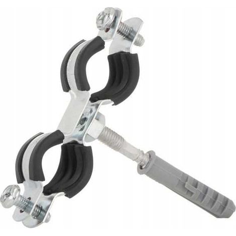 Collier de serrage métallique avec caoutchouc pour tubes doubles 3/8" 15-19 mm (1/2)
