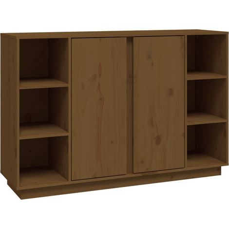 Credenza buffet cassettiera mobile contenitore organizer cucina soggiorno soggiorno 120 x 35 x 80 cm legno di pino massiccio marrone 020035737