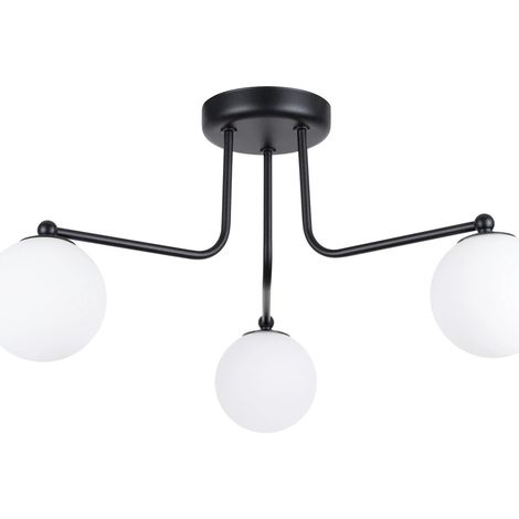 Lámpara Cumo negro, 3 luces (1/5)