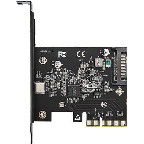 USB-C 3.2 Gen 2x2 PCI-E Gen 3 x4 Typ-C 20 Gbit/s Erweiterungskarte, ASMedia ASM3242 Chipsatz mit 15-poligem SATA-Stromversorgungsnetzteil (1/5)