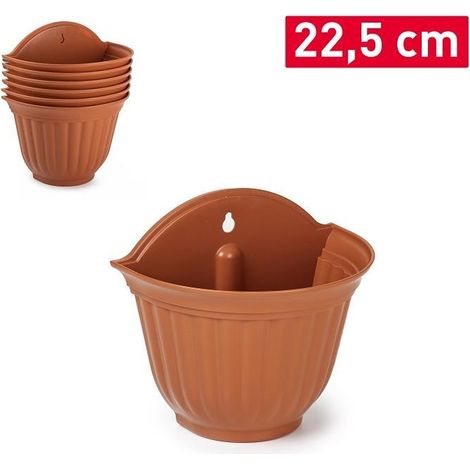 Vaso da Parete Giardino Balcone Roma Marrone 23 cm (1/2)