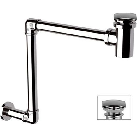 Sifone salvaspazio con piletta click-clack a s cromo (1/3)