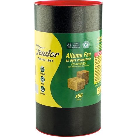 Würfel Feueranzünder aus komprimiertem Holz 96
