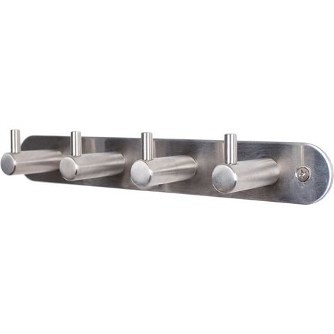 4er Edelstahl Garderobenleiste Wandgarderobe Hakenleiste Handtuchhalter Mantelhaken (1/5)
