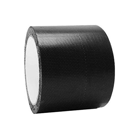 Ruban de réparation pour bâches imperméable, 8 cm x 5 m, autocollant, réparation pour camion, auvent, tente (noir) (1/5)