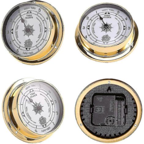 Horloge des marées, horloge marine en cuivre de 115 mm, prévisions météorologiques, une pièce (1/3)