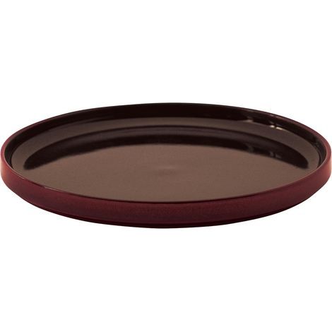 Plateau de pot de fleurs en céramique marron de diamètre extérieur 21 cm adapté au bac de drainage des fleurs d'intérieur et d'extérieur 1 (1/5)
