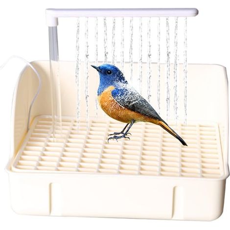 Automatisches Vogelbad, Vogeldusche mit mehreren Wasserhähnen, elektrisches USB-Bad für große Vögel wie Nymphensittiche und Graupapageien (1/5)