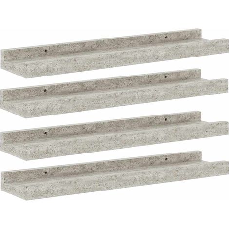 Maison Exclusive - Wandregale 4 Stk. Betongrau 40x9x3 cm (1/5)