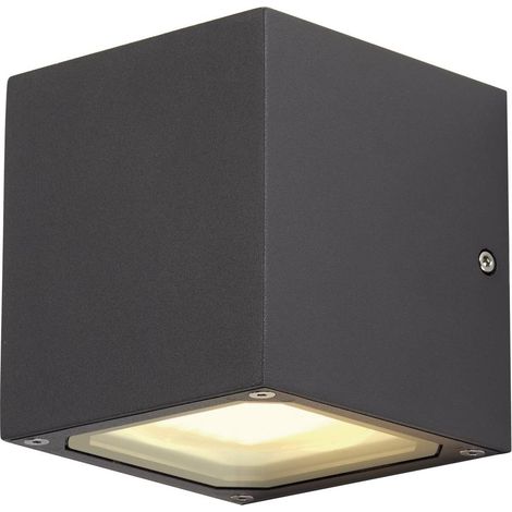 SLV Sitra Cube 232535 Lampada da parete per esterno Lampada a risparmio energetico, LED (monocolore) GX53 18 W Antracit (1/4)