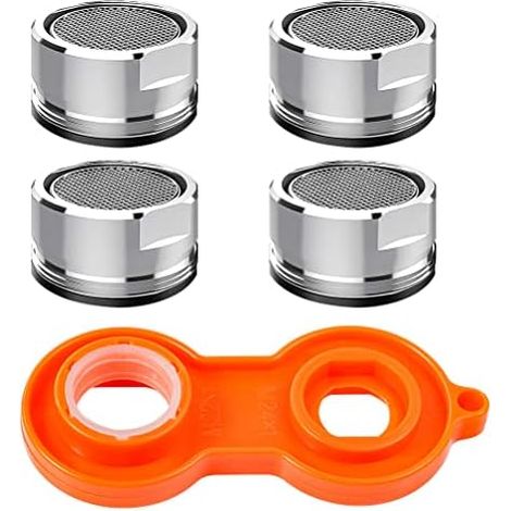 Lot de 4 Aérateurs, Filetage M24, Acier inoxydable, Diamètre 23,7 mm, Robinet cuisine salle de bain (1/5)