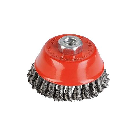 Cepillo de alambre giratorio plato Ø 75 mm alambres de acero trenzados para molinillo Kreator