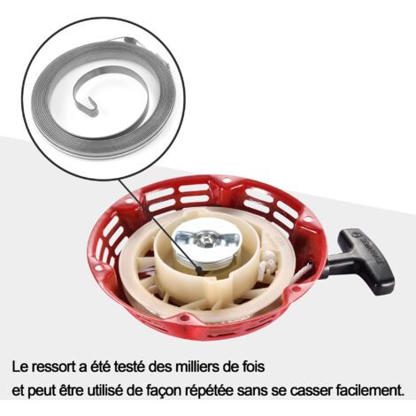 Démarreur Tirette , Démarreur à Tirette à Recul Remplacement pour Générateur de Recul 168F 170F 2-3KW， (1/4)