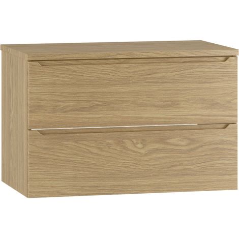 Meuble sous-vasque 80cm plan de toilette Viggo Bois (1/5)