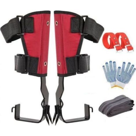 -Griffe elagage,Ensemble de Pointes d'escalade d'arbre avec Sangles de Ceinture de Harnais de sécurité réglables,de dyk.Trywise
