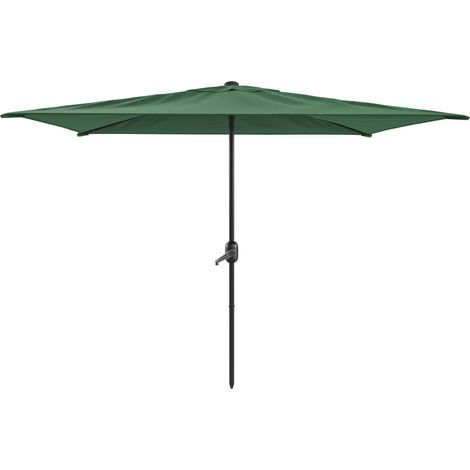 Ombrellone Rettangolare 3 x 2 M Da Giardino Parasole Per Balcone Con Air Vent Apertura A Manovella Anti UV Idrorepellente Per Mare Spiaggia Piscina Terrazzo Design Bahamas Verde (1/5)