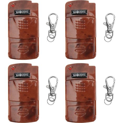 Ortviai Télécommande universelle 330 MHz pour portail et porte de garage – Clonage intelligent 4 canaux (lot de 4) (1/5)